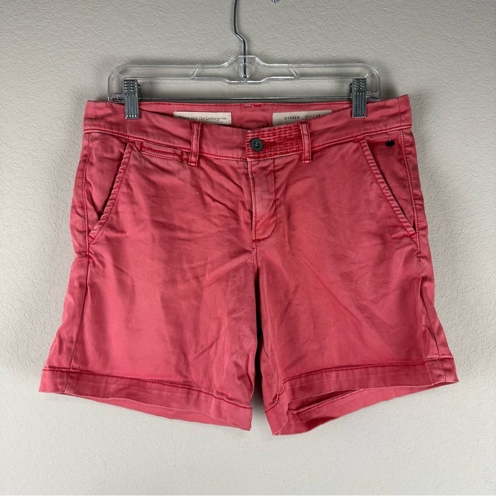 Pilcro Anthropologie Faded Pink Hyphen Chino Casual Shorts Size 28